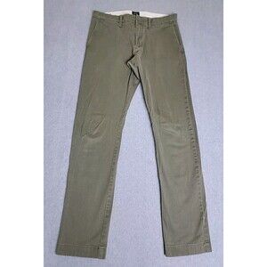 J Crew Pants Mens 29x32 (32x30) 484 Slim Khakis Olive‎ Green Stretch Flat Preppy